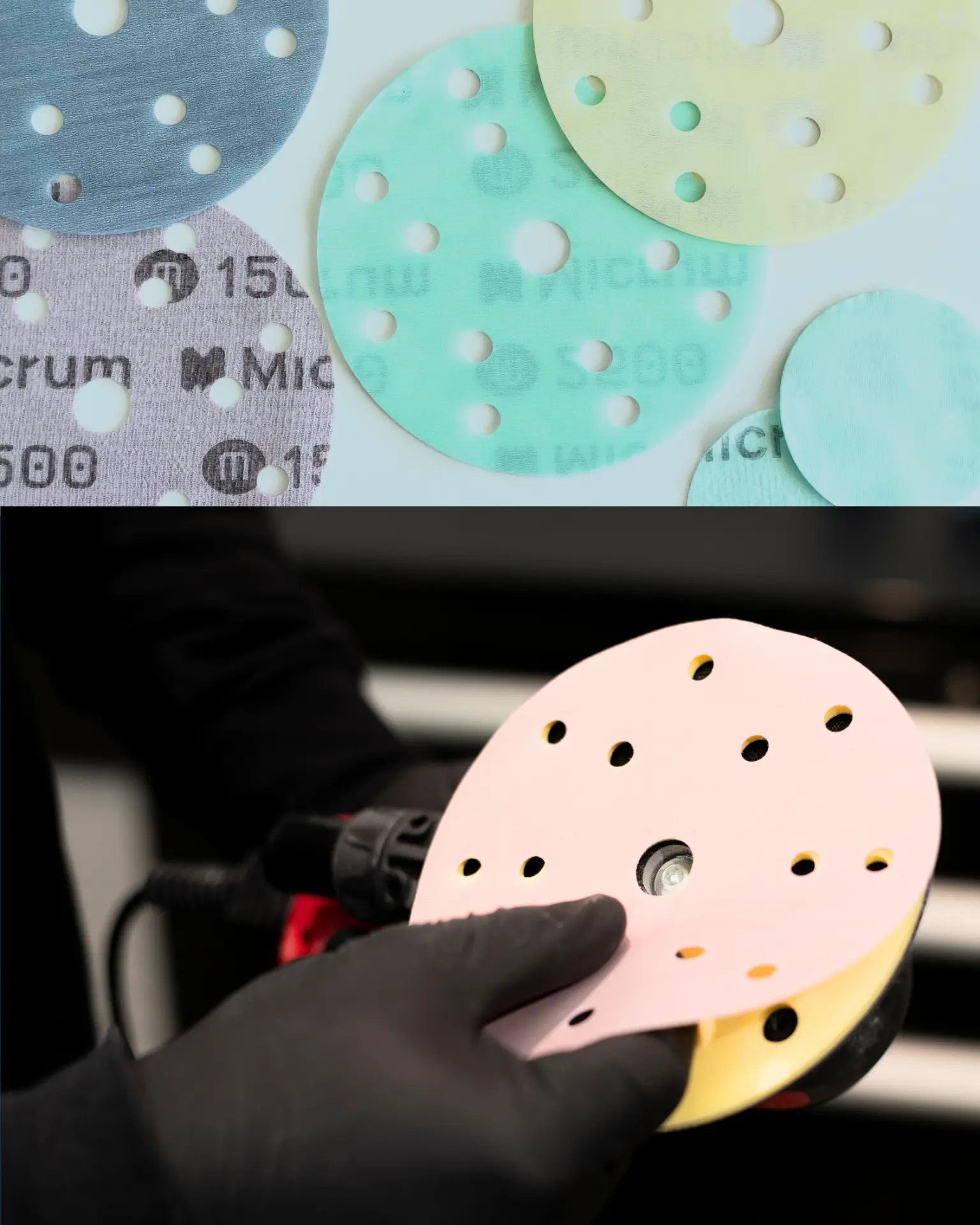 Micrum — Abrasive discs and backing pad